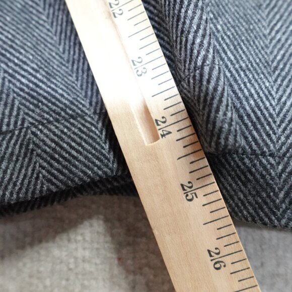 Miles Leon Mens Jacket Large Gray Herringbone Unlined Unstructured Made in Italy - Picture 10 of 11